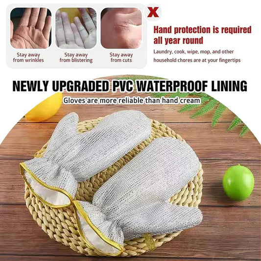 Wire Dishwashing Gloves| Kitchen Cleaning | Non-Scratch| Gloves | Pack of 2